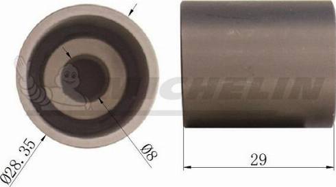 MICHELIN EngineParts SMAMP02325 - Направляющий ролик, зубчатый ремень ГРМ autospares.lv