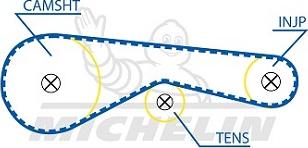 MICHELIN EngineParts SMATB0426 - Зубчатый ремень ГРМ autospares.lv