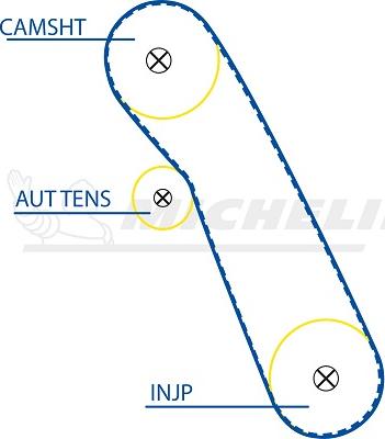 MICHELIN EngineParts SMATB0061 - Зубчатый ремень ГРМ autospares.lv