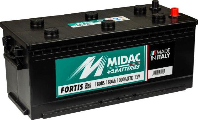 MIDAC 180B - Стартерная аккумуляторная батарея, АКБ autospares.lv