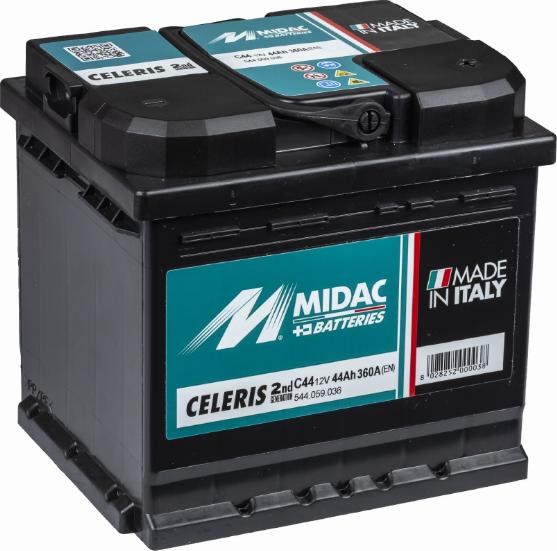 MIDAC C44 - Стартерная аккумуляторная батарея, АКБ autospares.lv