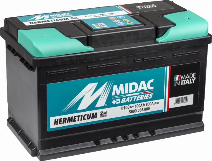 MIDAC HL100 - Стартерная аккумуляторная батарея, АКБ autospares.lv