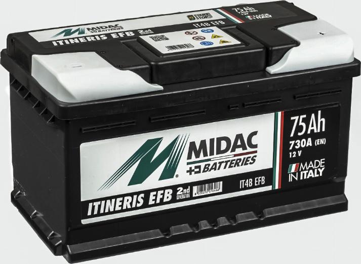 MIDAC IT4B EFB - Стартерная аккумуляторная батарея, АКБ autospares.lv