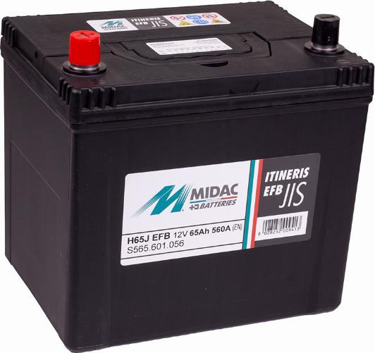 MIDAC IT65J EFB - Стартерная аккумуляторная батарея, АКБ autospares.lv