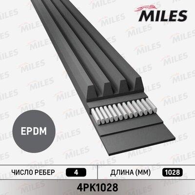 Miles 4PK1028 - Поликлиновой ремень autospares.lv