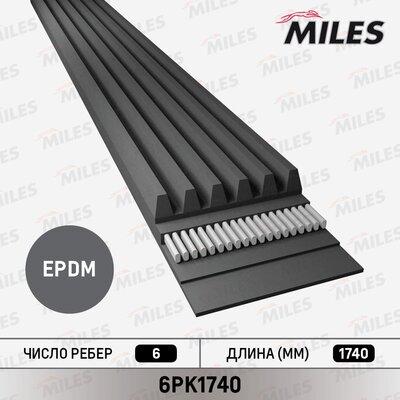 Miles 6PK1740 - Поликлиновой ремень autospares.lv