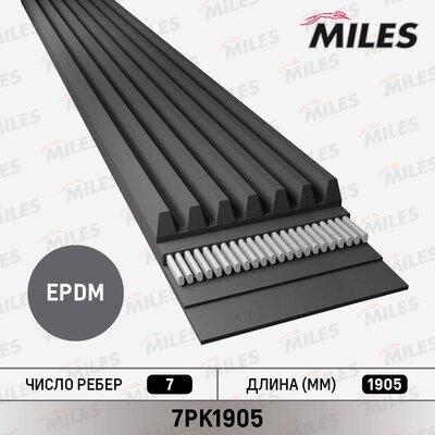 Miles 7PK1905 - Поликлиновой ремень autospares.lv