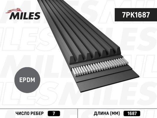 Miles 7PK1687 - Поликлиновой ремень autospares.lv