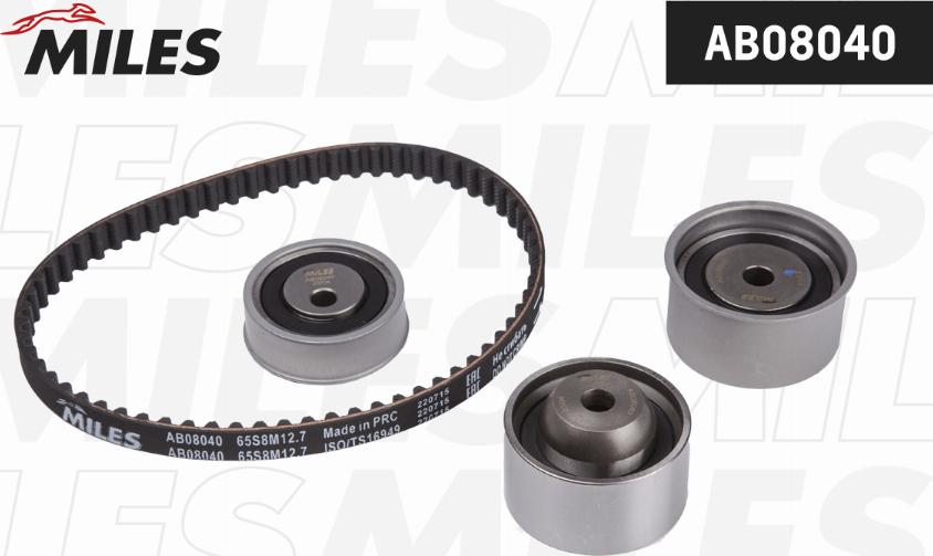 Miles AB08040 - Комплект зубчатого ремня ГРМ autospares.lv