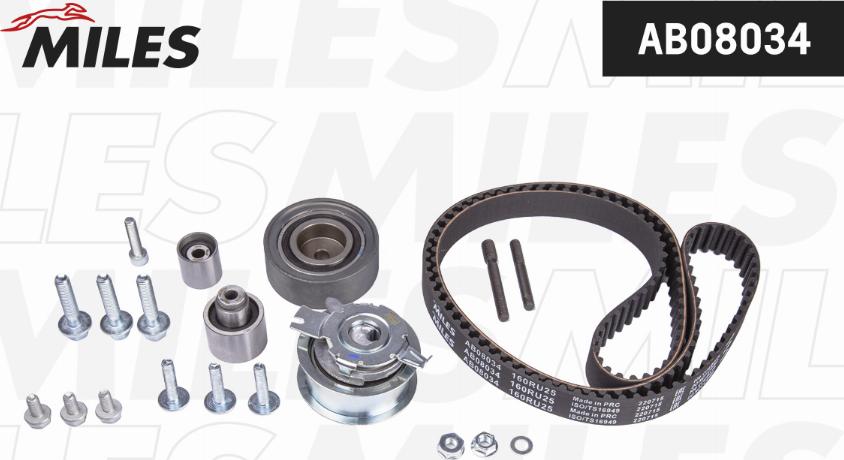 Miles AB08034 - Комплект зубчатого ремня ГРМ autospares.lv