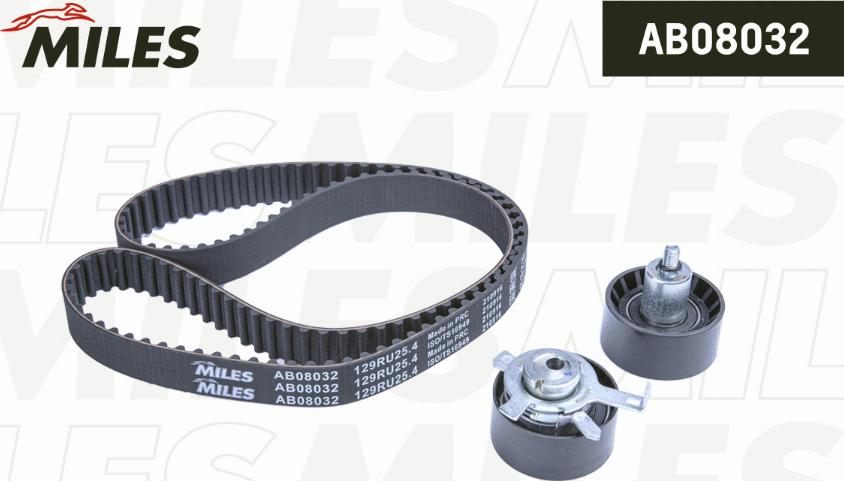 Miles AB08032 - Комплект зубчатого ремня ГРМ autospares.lv