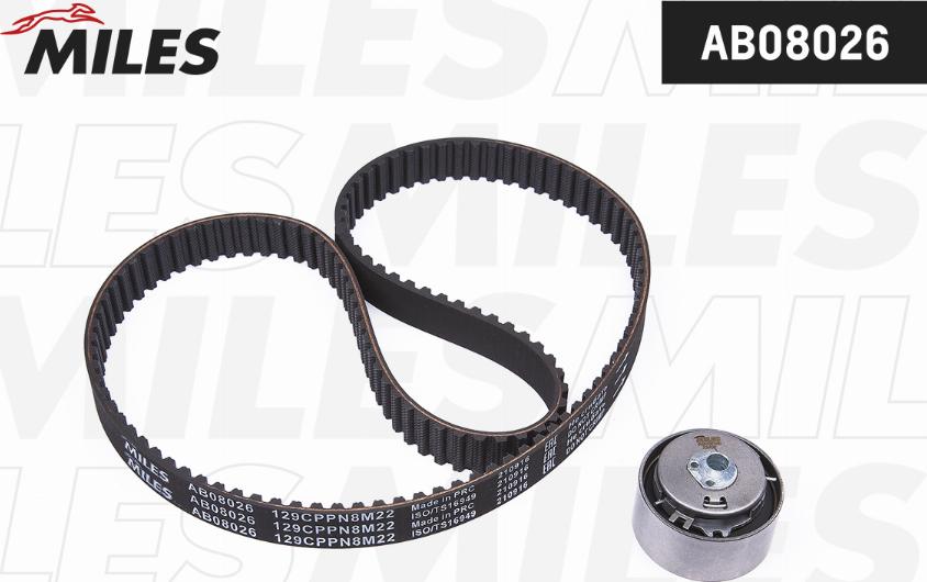 Miles AB08026 - Комплект зубчатого ремня ГРМ autospares.lv