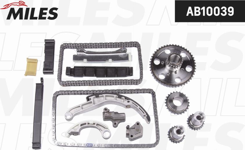 Miles AB10039 - Комплект цепи привода распредвала autospares.lv