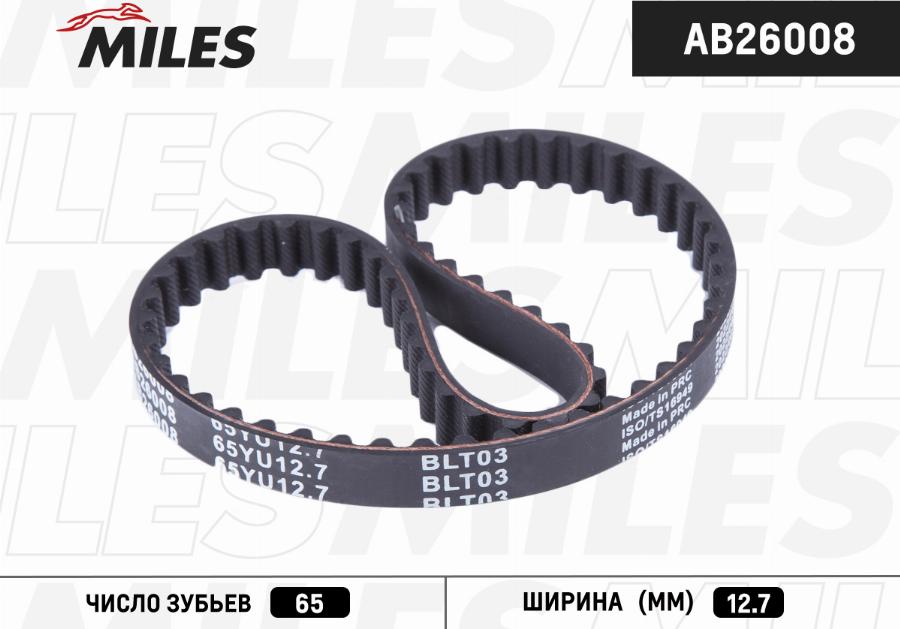 Miles AB26008 - Зубчатый ремень ГРМ autospares.lv