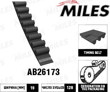 Miles AB26173 - Зубчатый ремень ГРМ autospares.lv