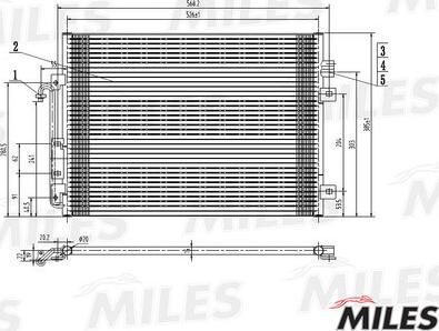 Miles ACCB012 - Конденсатор кондиционера autospares.lv