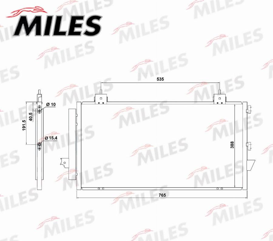 Miles ACCB036 - Конденсатор кондиционера autospares.lv