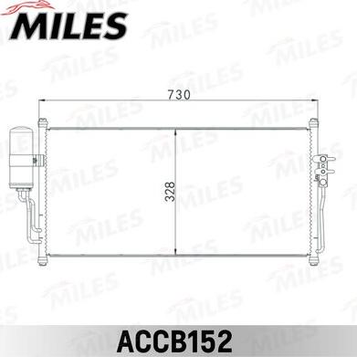 Miles ACCB152 - Конденсатор кондиционера autospares.lv