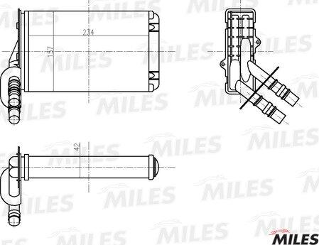 Miles ACHM009 - Теплообменник, отопление салона autospares.lv