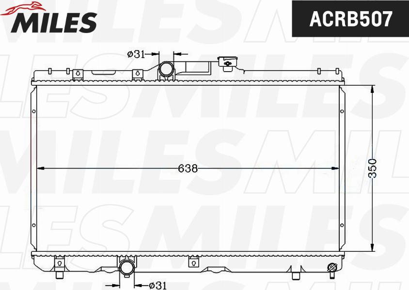 Miles ACRB507 - Радиатор, охлаждение двигателя autospares.lv