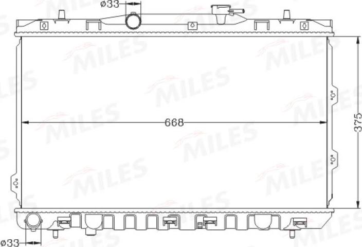 Miles ACRB517 - Радиатор, охлаждение двигателя autospares.lv