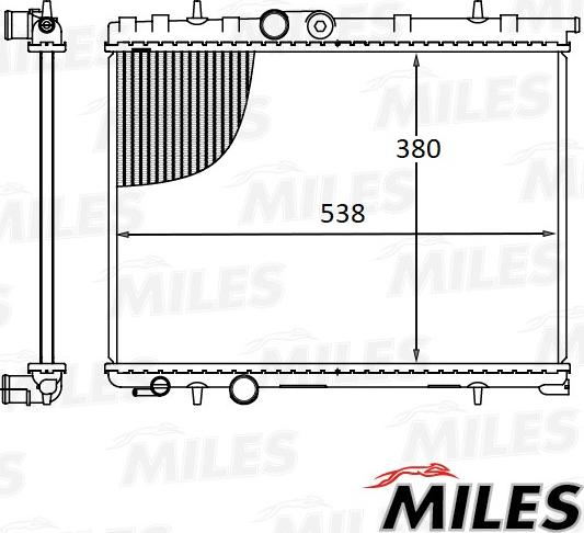 Miles ACRB043 - Радиатор, охлаждение двигателя autospares.lv