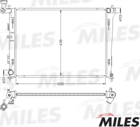 Miles ACRB053 - Радиатор, охлаждение двигателя autospares.lv