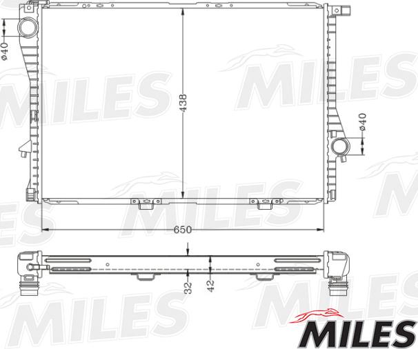 Miles ACRB057 - Радиатор, охлаждение двигателя autospares.lv