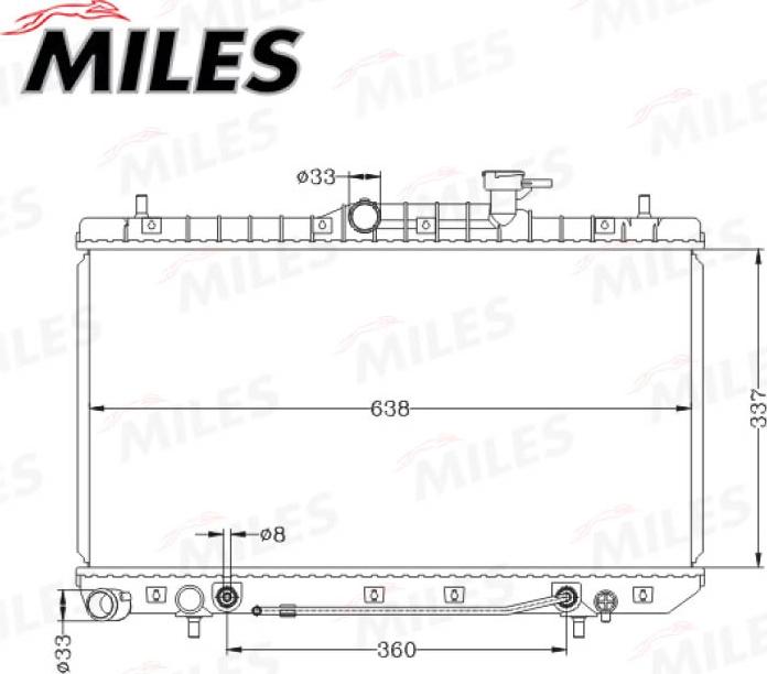 Miles ACRB066 - Радиатор, охлаждение двигателя autospares.lv