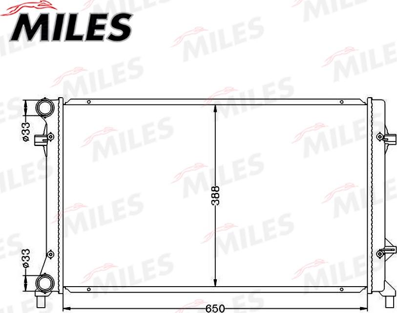 Miles ACRB017 - Радиатор, охлаждение двигателя autospares.lv