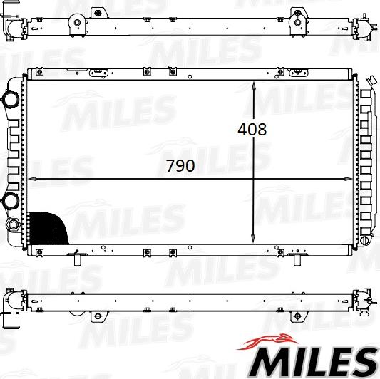 Miles ACRB032 - Радиатор, охлаждение двигателя autospares.lv