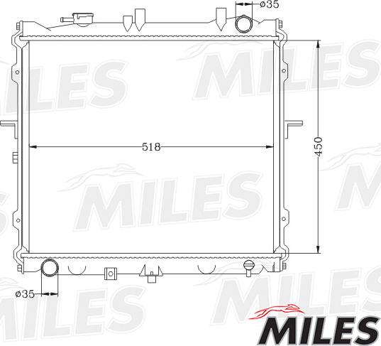 Miles ACRB029 - Радиатор, охлаждение двигателя autospares.lv