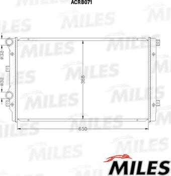 Miles ACRB071 - Радиатор, охлаждение двигателя autospares.lv