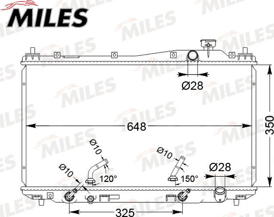 Miles ACRB077 - Радиатор, охлаждение двигателя autospares.lv