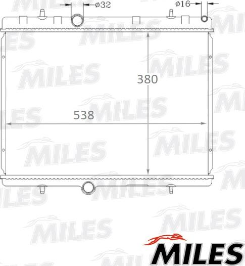 Miles ACRB147 - Радиатор, охлаждение двигателя autospares.lv