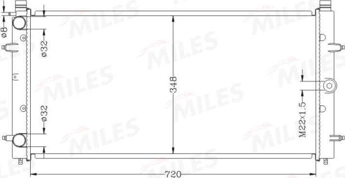 Miles ACRB153 - Радиатор, охлаждение двигателя autospares.lv