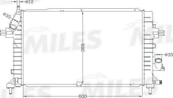 Miles ACRB187 - Радиатор, охлаждение двигателя autospares.lv