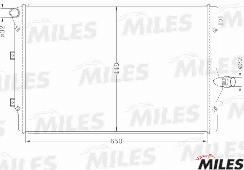 Miles ACRB124 - Радиатор, охлаждение двигателя autospares.lv