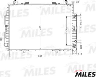 Miles ACRB345 - Радиатор, охлаждение двигателя autospares.lv