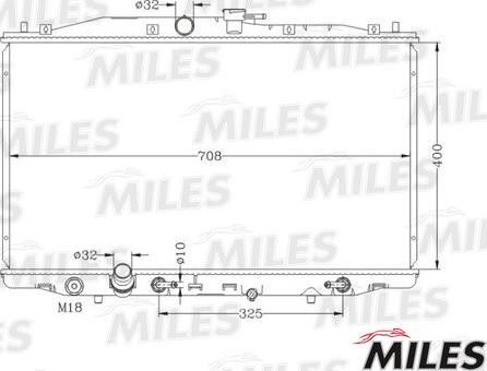 Miles ACRB359 - Радиатор, охлаждение двигателя autospares.lv