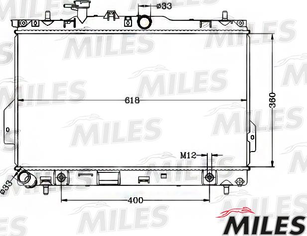 Miles ACRB362 - Радиатор, охлаждение двигателя autospares.lv