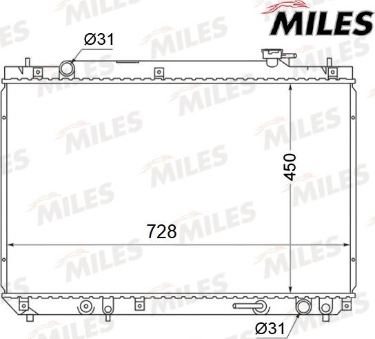 Miles ACRB304 - Радиатор, охлаждение двигателя autospares.lv