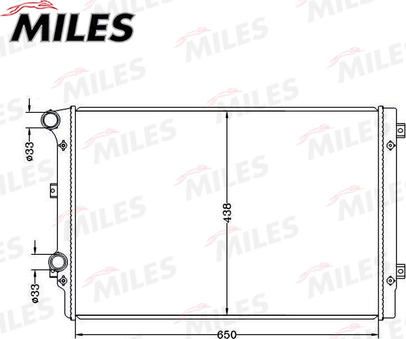 Miles ACRB338 - Радиатор, охлаждение двигателя autospares.lv