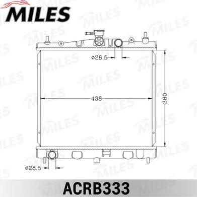 Miles ACRB333 - Радиатор, охлаждение двигателя autospares.lv