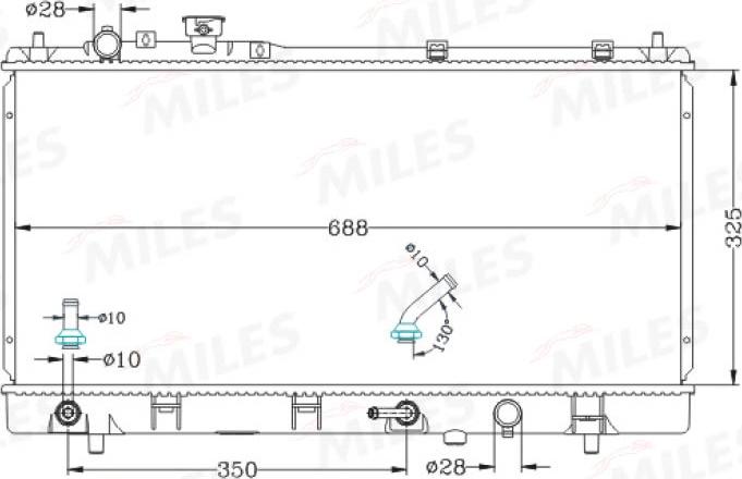 Miles ACRB254 - Радиатор, охлаждение двигателя autospares.lv