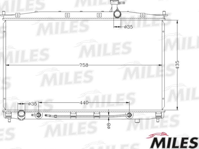 Miles ACRB205 - Радиатор, охлаждение двигателя autospares.lv