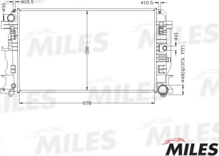 Miles ACRB200 - Радиатор, охлаждение двигателя autospares.lv