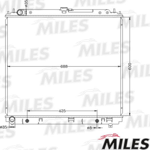 Miles ACRB216 - Радиатор, охлаждение двигателя autospares.lv