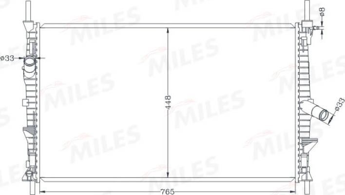 Miles ACRB235 - Радиатор, охлаждение двигателя autospares.lv