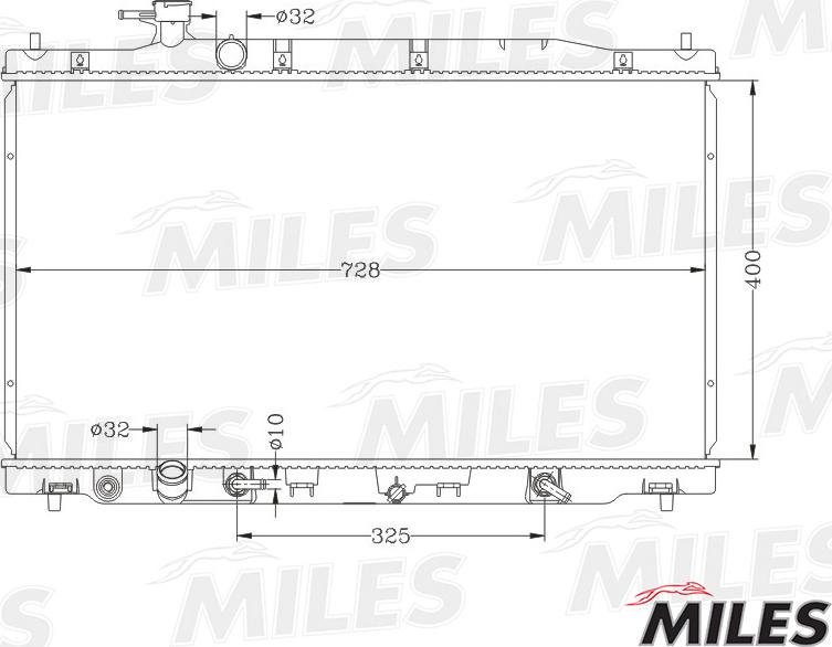 Miles ACRB225 - Радиатор, охлаждение двигателя autospares.lv